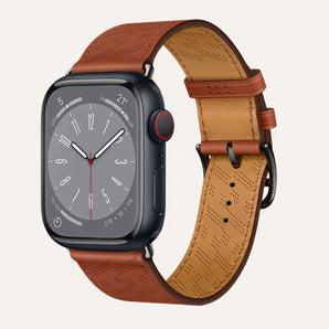 Diagonal Single Tour Leather Strap for Apple Watch Series & Ultra